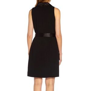 🆕 Gently loved Adrianna Papell black sleeveless cowl neck shift dress